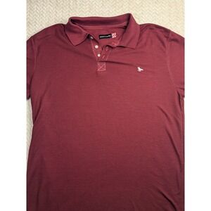 Modern Amusement Polo Shirt Men's Burgundy‎ Bird Logo Short Sleeve Large